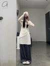 SWAYING 24 Early Spring Silk Suspender Skirt SW-SW25PS2L02-BAI White SW25PS2L02